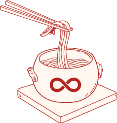 Unlimited rice noodle refills icon