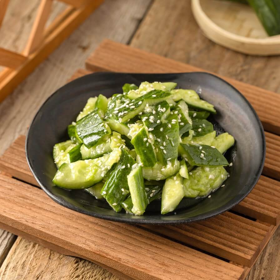 Cucumber Salad with Garlic & Vinegar